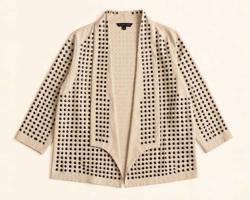Blaque Label Studded Open Front Blazer Cardigan M Y2K Goth